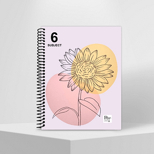 Subject Notebook Partition 6 Sunflower