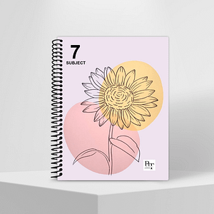 Subject Notebook Partition 7 Sunflower