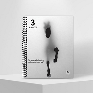 Subject Notebook Partition 3 Horses Leave Hoofprints On Our Hearts That Never Fade