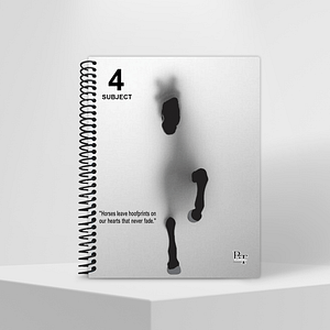 Subject Notebook Partition 4 Horses Leave Hoofprints On Our Hearts That Never Fade