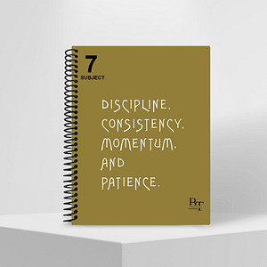 Subject Notebook Partition 7 Discipline Consistency Momentum And Patience
