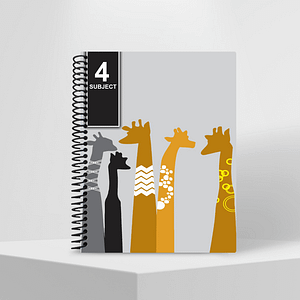 Subject Notebook Partition 4 Giraffes