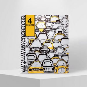 Subject Notebook Partition 4 Small Cars