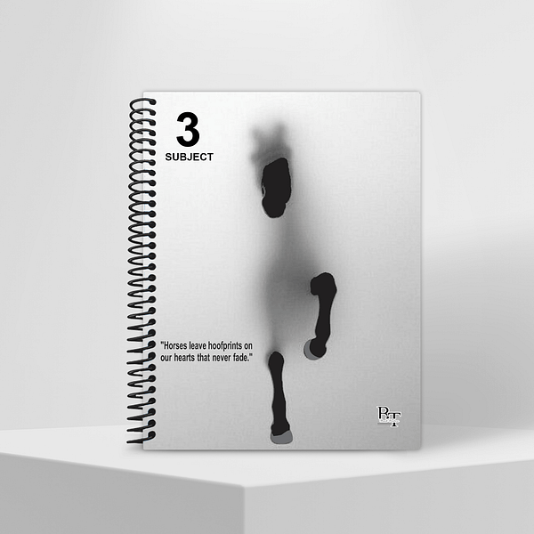 Subject Notebook Partition 3 Horses Leave Hoofprints On Our Hearts That Never Fade