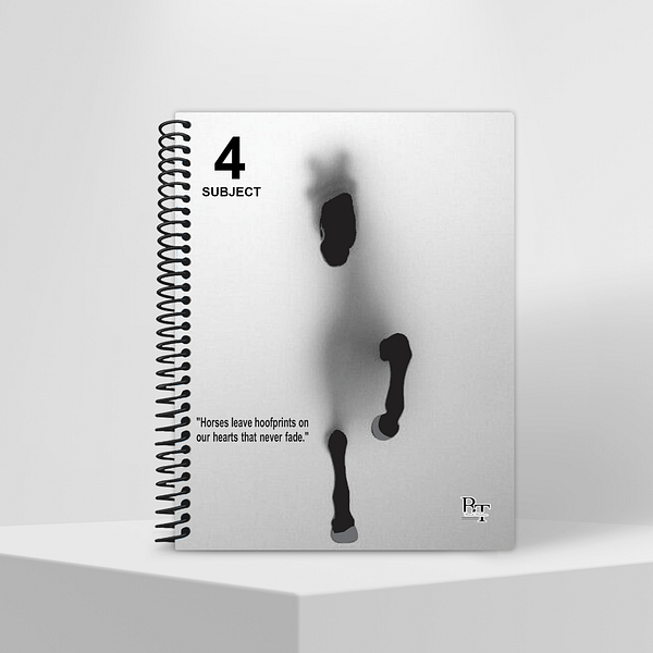Subject Notebook Partition 4 Horses Leave Hoofprints On Our Hearts That Never Fade