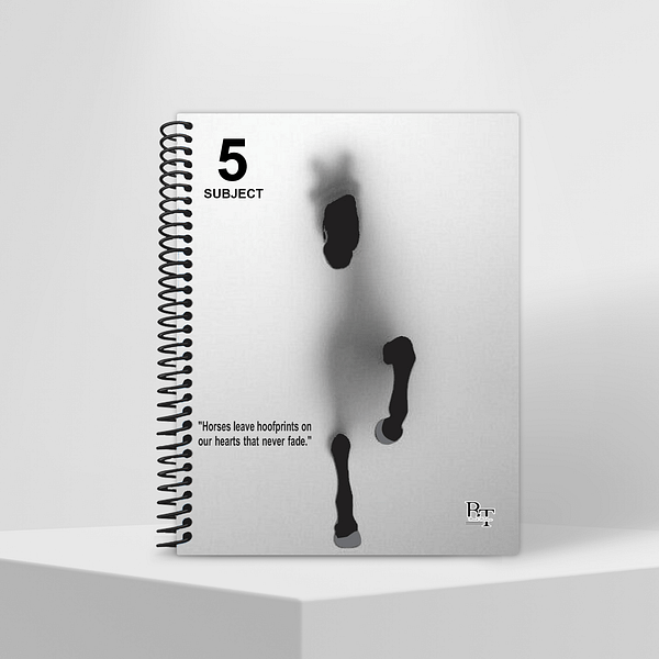 Subject Notebook Partition 5 Horses Leave Hoofprints On Our Hearts That Never Fade