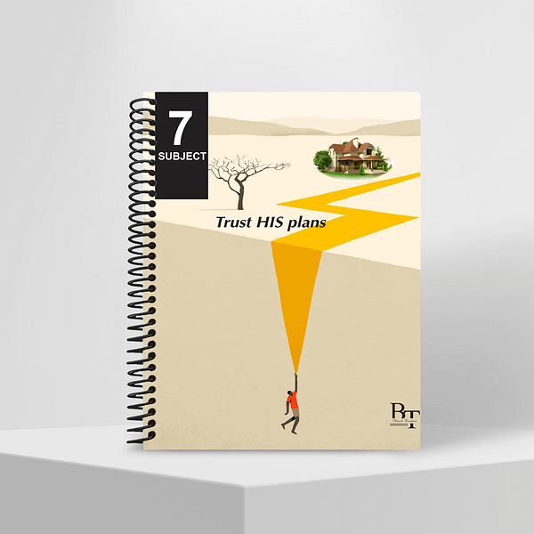 Subject Notebook Partition 7 Trust His Plans