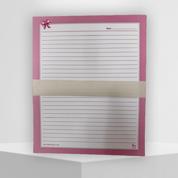 Assignment Sheets With Pink Borders