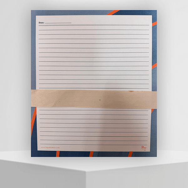 Assignment Sheets With Grey Orange Borders