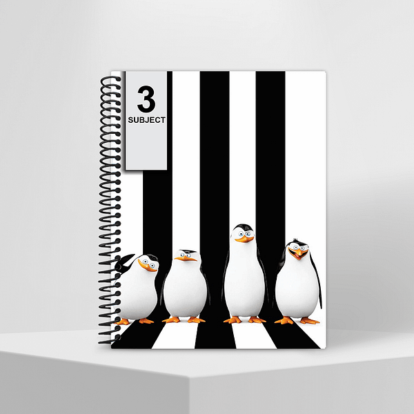 Subject Notebook Partition 3 Penguin