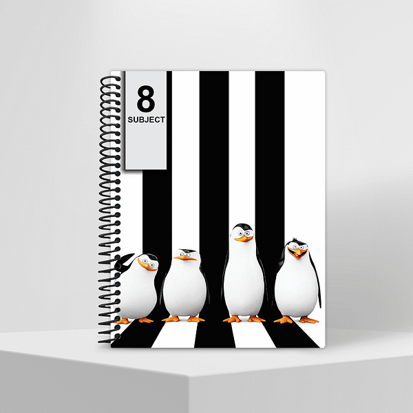Subject Notebook Partition 8 Penguin